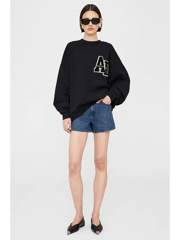 ANINE BING <br> MILES SWEATSHIRT LETTERMAN