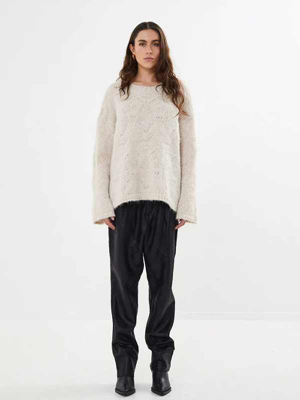 RABENS SALONER <br> ELSIE KNIT OVERSIZE SWEAT