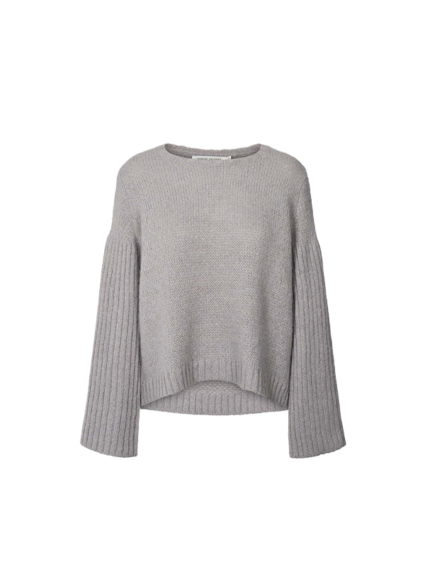 RABENS SALONER <br> EMIKO KNIT RIB SLEEVE SWEAT