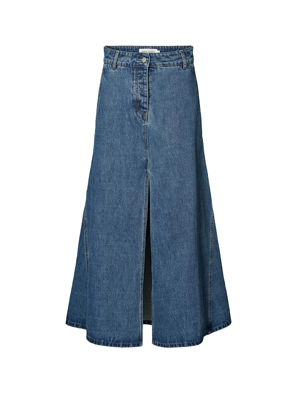 RABENS SALONER <br> HENRIKE DENIM PANELLED SKIRT