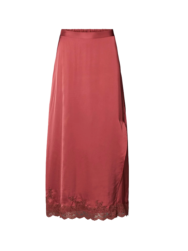 RABENS SALONER <br> LAMIM SOLID LACEY SKIRT