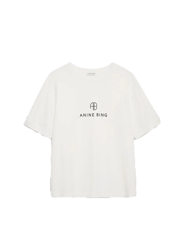 ANINE BING <br>  JAYLIN T-SHIRT  MONOGRAM