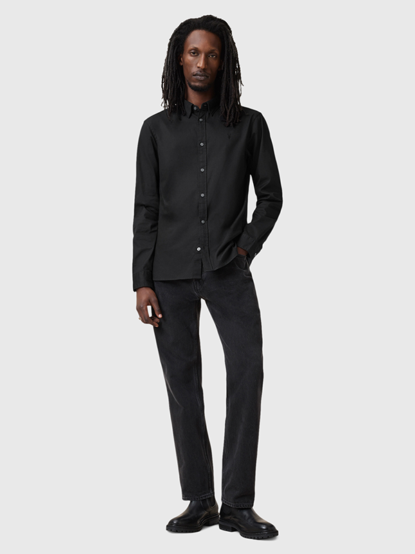 ALLSAINTS <br> HAWTHORNE SHIRT BLACK