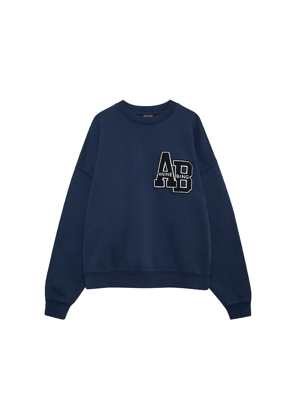 ANINE BING <br> MILES OVERSIZED LETTERMAN