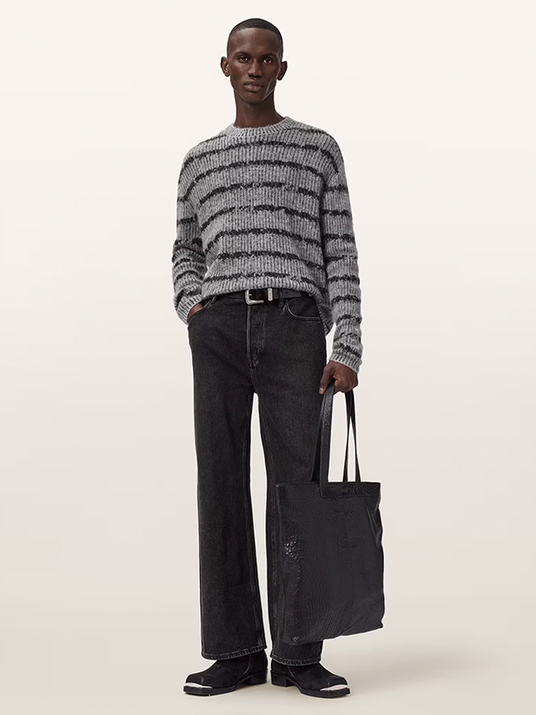 ALLSAINTS <br> DISSOLVED CREWNECK KNIT