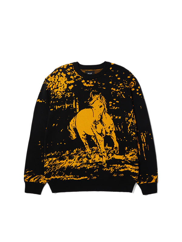 HUF <br> NO5 HORSE PULLOVER SWEATER