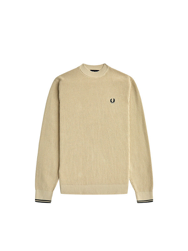 FRED PERRY <br> K6507 WAFFLE STITCH PULLOVER