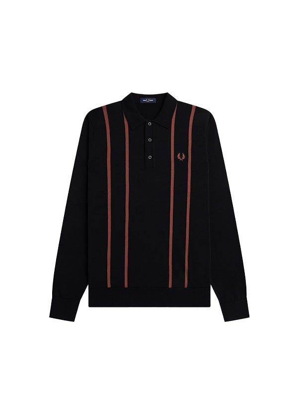 FRED PERRY <br> K6537 VERTICAL STRIPE LS POLO