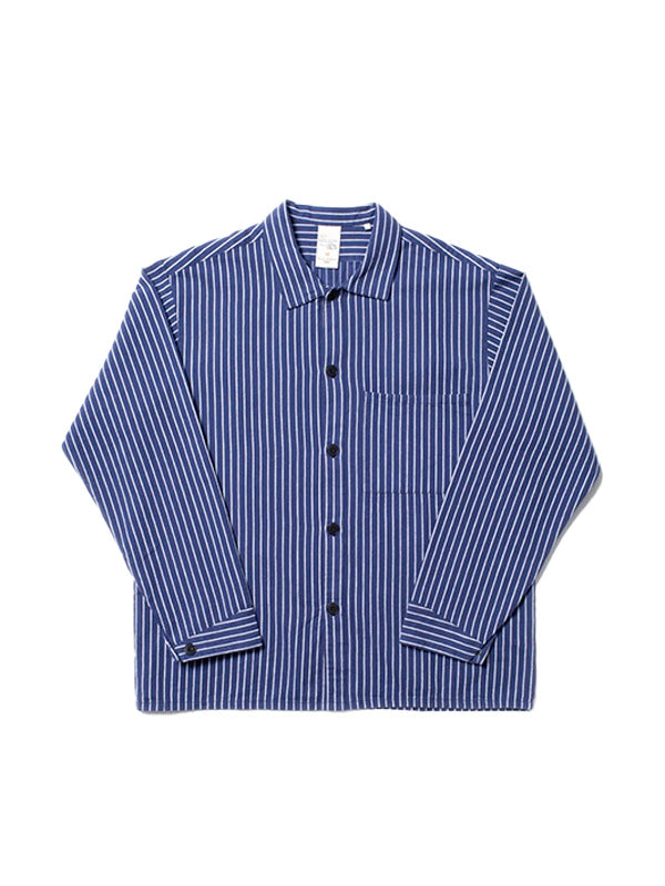 NUDIE JEANS <br> BERRA STRIPED WORKER SHIRT